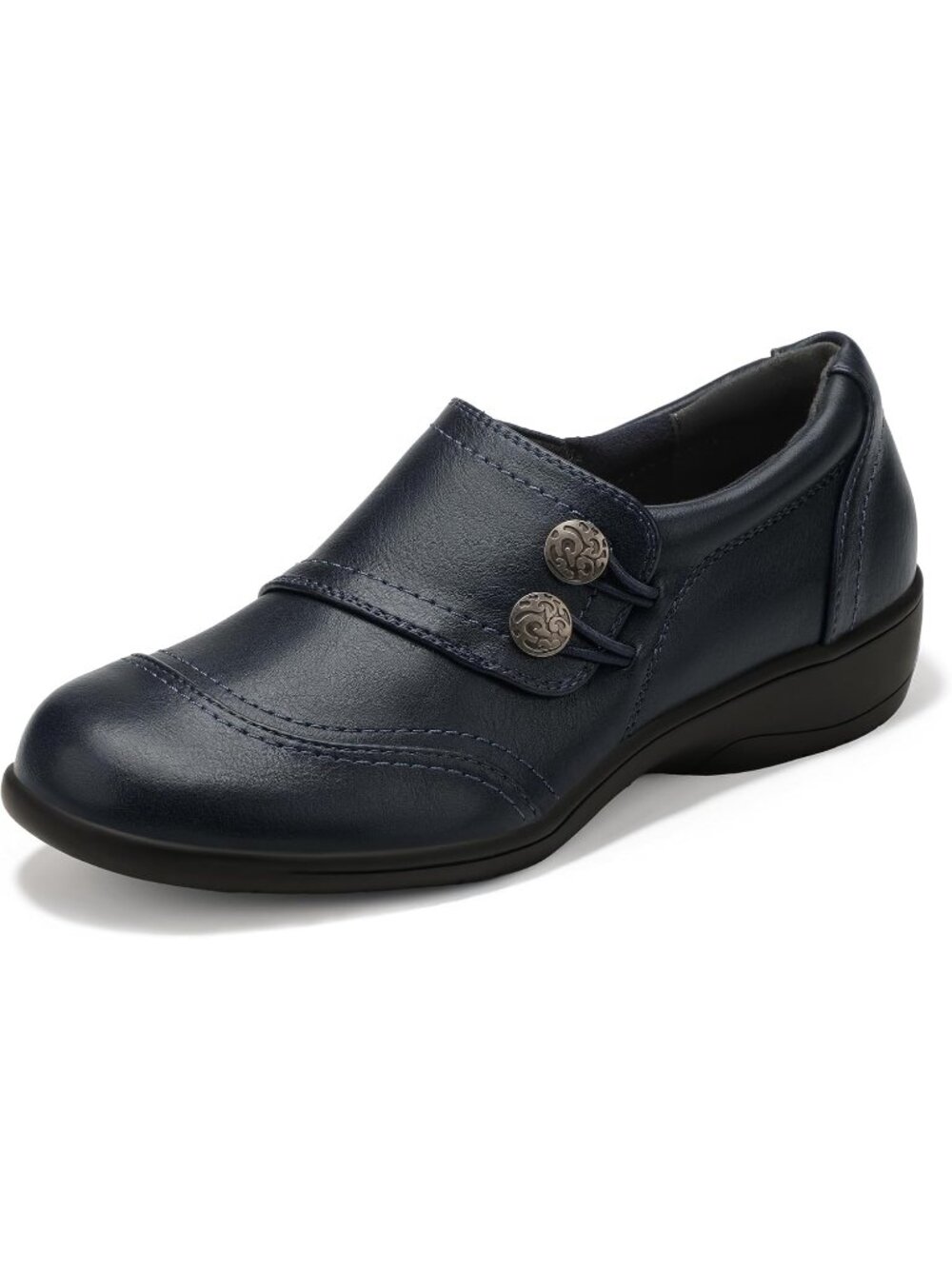 🆕Women's Navy Blue Loafers Business Casual Shoes Slip On Dressy Walking Flats